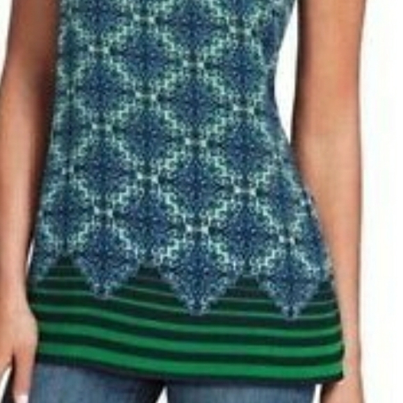 CABI size LARGE Border Strip Tank - Picture 2 of 4